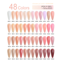 Vente en gros ODM/OEM – Gel UV Polygel 48 couleurs pour extension d'ongles, style français DIY, non toxique et écologique
