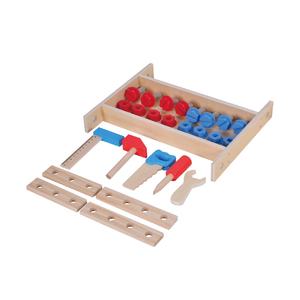 Wooden Tool Table Toy Set Children's Role-playing Tool Table Simulation Disassembly and Installation <strong>Nut</strong> <strong>Puzzle</strong> Toy - Product Image 6