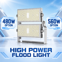Lampu Sorot LED Luar Ruangan Efisiensi Tinggi 160lm W 480W 560W AC100 277V untuk Penerangan Stadion, Tempat Parkir, dan Fasad Bangunan