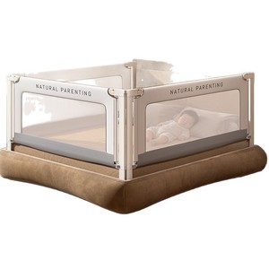 Barrière de <span class=keywords><strong>lit</strong></span> carrée en bambou Pakey, pare-chocs anti-collision pour berceau, barrière de sécurité anti-chute pour bébé, sans clou, pour nourrissons - Product Image 2