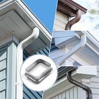 3*4-Zoll-Dachrinnenablauföffnung, Aluminium-Dachrinnenanschluss, Verbindet die Dachrinne mit dem Abflussrohr