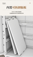 Armoire pour enfants à 3 niveaux, couleur grise, en plastique, avec compartiments suspendus et tiroirs de rangement, organisateur de vêtements, placard