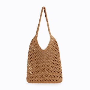 Bolso de Mujer de Algodón Trenzado con Asa Única Abierta para Uso Diario y Ocio Tanjing - Product Image 6