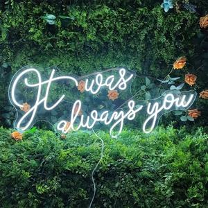 Letrero de neón LED para boda, iluminación de pared para fiestas, Decoración LED, mejor <span class=keywords><strong>juntos</strong></span>, <span class=keywords><strong>siempre</strong></span> fuiste tú, <span class=keywords><strong>siempre</strong></span> y para <span class=keywords><strong>siempre</strong></span>, luz de neón LED para fiestas - Product Image 4