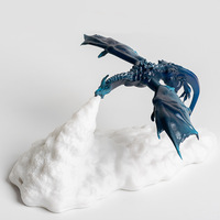 Lampe de nuit LED imprimée en 3D Dragon cracheur de feu Lampe fusée créative ABS pour décoration de chambre tactile Batterie rechargeable 5V