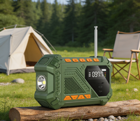 Radio météo d'urgence portable, récepteur AM FM WB, batterie externe compacte, lampe de poche SOS pour la survie en plein air