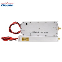 Amplificateur RF GaN Dewin DW-PA-07 C-UAS pour neutralisation d'UAV 6-8GHz 8000-8250MHz, Source de Bruit VCO 8.25G, Anti-Drone Anti-FPV 28V