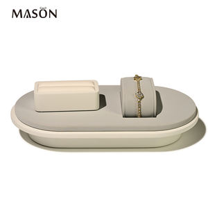 ถาดโชว์แหวนสวยงามแบบเมสัน ชุดขาตั้งโชว์เครื่องประดับกำไลข้อมือ ขาตั้งโชว์เครื่องประดับโลหะสำหรับตั้งโชว์หน้าต่าง/ร้านค้า - Product Image 1