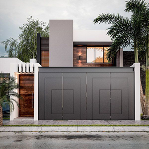 Puerta <span class=keywords><strong>de</strong></span> Seguridad Moderna <span class=keywords><strong>de</strong></span> <span class=keywords><strong>Hierro</strong></span> D-TOP, Diseño <span class=keywords><strong>de</strong></span> Rejas, Puertas <span class=keywords><strong>para</strong></span> Garaje, Puerta <span class=keywords><strong>para</strong></span> Casa, Compatible con Liftmaster - Product Image 1