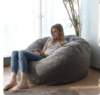 Fauteuil lounge extra-large, pouf de luxe en mousse déchiquetée, salon et balcon, relaxation, créatif, style scandinave