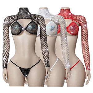 Maxsun Tenue de danseuse exotique grande taille en résille pour pole dance, bikini <span class=keywords><strong>MS151</strong></span> - Product Image 1