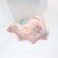 Vase à fleurs en céramique multicolore abstrait moderne, fait main, surface texturée, centre de table, décoration intérieure