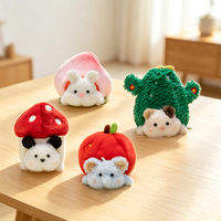 Jouets en peluche doux pour chiens avec décoration maison champignon, mignon éléphant en peluche, breloque de sac, cadeau d'anniversaire, vente en gros et au détail