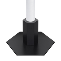 Base de table hexagonale en métal sur mesure OEM, base hexagonale noire, support de table à colonne blanche pour restaurant, café, table à manger