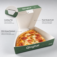 Boîte à pizza triangulaire personnalisée en papier blanc pour une seule part, emballage alimentaire de qualité pour les pizzerias