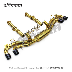 ระบบท่อไอเสียชุบทองจากโรงงานสำหรับ Chevrolet Corvette C8 พร้อมปลายท่อสีดำ รองรับวาล์ว OEM ติดตั้งได้โดยตรงแบบ Bolt-On Exhaust Catback - Product Image 6