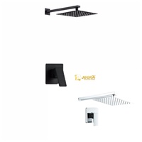 Robinet mélangeur mural chromé de style contemporain pour baignoire, avec cartouche céramique, pour eau chaude et froide