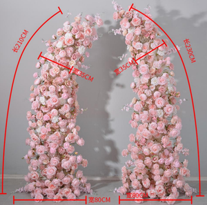 Arco Nuziale Floreale Guang Qianfeng Modello 210 Nuovo Rosa con <span class=keywords><strong>Corna</strong></span> di Bue, Supporto a Corno di Capra, Decorazione con Fiori Artificiali per Location di Fidanzamento - Product Image 6