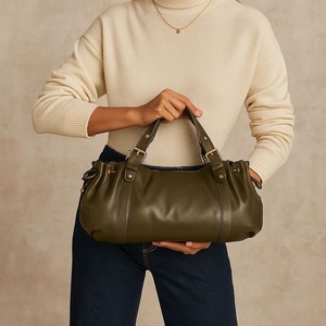 Sac à bandoulière élégant et tendance en cuir PU pour femme, vente en gros, doublure en polyester, décoration vintage - Product Image 2
