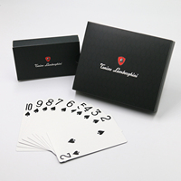 Cartes de jeu personnalisées en PVC 100% plastique imperméable, imprimées, avec logo et boîte
