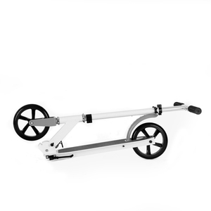 Scooter per bambini adulti, due grandi ruote pieghevoli regolabili con cinturino per il trasporto e campana, disco e doppi freni posteriori - Product Image 2
