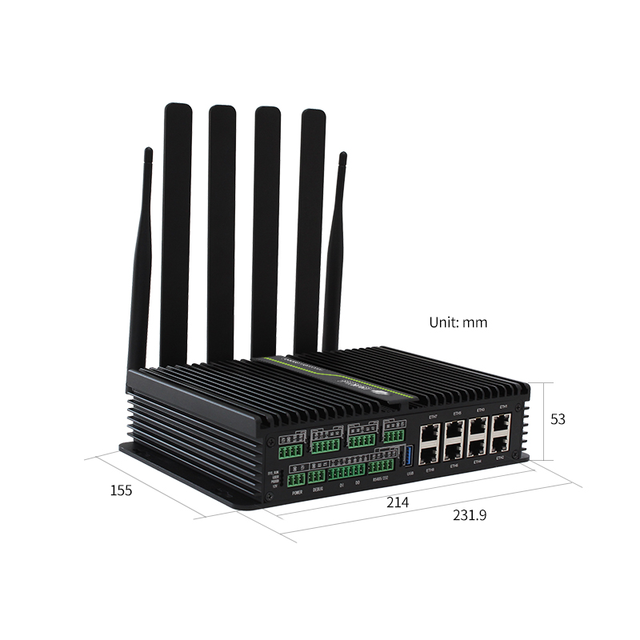 Open Software 8 Gigabit Ethernet LS1043A LS1046A 5G Embedded Industrial Gateway