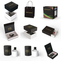 Flacon de parfum carré en verre personnalisé avec logo, rose et noir, 50 ml, flacon pulvérisateur de luxe, pompe pulvérisatrice, sérum pour la peau, diffuseur de parfum, boîte cadeau