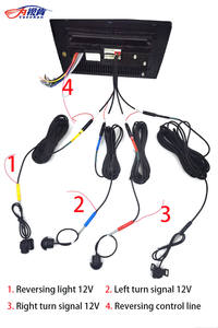 Sistema di Telecamere per <span class=keywords><strong>Auto</strong></span> a 360 Gradi, Visione Panoramica 1080P AHD, Telecamere Destra+Sinistra+Frontale+Posteriore per Autoradio Android, Visione Notturna - Product Image 3