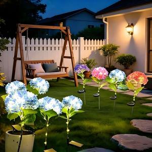 Lampe LED solaire IP65 étanche à piles, petite lampe hortensia avec té<span class=keywords><strong>l</strong></span>écommande, angle de faisceau 360°, autonomie 12-15 heures pour <span class=keywords><strong>jardin</strong></span> extérieur - Product Image 3