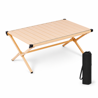 Table pliante double face en alliage d'aluminium YYD OVERLAND, 89 cm, pour camping et pique-nique, 40 kg, pliable, avec sac de transport