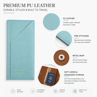 Porte-documents de voyage en cuir PU avec logo personnalisé, porte-passeport personnalisé pour les voyages internationaux, cadeau promotionnel d'entreprise en gros