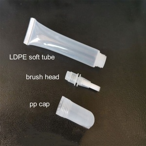 Nouveau design, tube souple vide de 10 ml, étiquette privée, tubes à gloss à lèvres à presser avec pinceau - Product Image 4