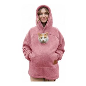 Sudadera con Capucha Holgada y Moderna de Polar para Perros Pequeños, Unisex, para Personas y Mascotas - Product Image 1