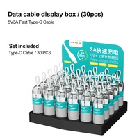 Grosir rak Display ponsel pengisian cepat, kabel Data USB Tipe C, kabel Data USB ke kabel ponsel tipe C