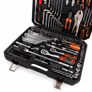 Set di <span class=keywords><strong>142</strong></span>+2 Pezzi Multifunzionale per Riparazione Auto, Chiavi a Bussola in Acciaio al Cromo Vanadio, Cacciaviti con Cricchetto Rapido, Set OEM Industriale - Product Image 3