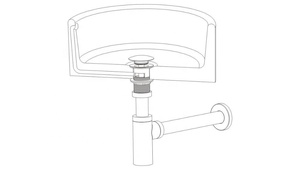 <span class=keywords><strong>Sifone</strong></span> per Lavabo in Ottone con Sistema Push-up e Push-down, Scarico per <span class=keywords><strong>Bagno</strong></span>, Sanitari Cinesi - Product Image 2