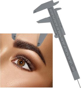 Regla de medición de cejas de 10 piezas, herramienta de regla de mapeo de cejas, Mini Vernier calibrador, regla de plástico de doble escala, regla de calibre deslizante - Product Image 4