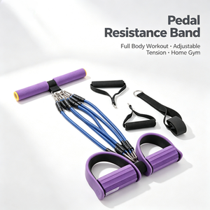 Multi-tube TPE Foot Tension <b>Trainer</b> <b>Foam</b> Grip Pull Cord Portable Home Body Shaping Resistance Workout Gear Custom Tension - Product Image 2