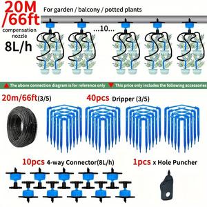 Système <span class=keywords><strong>d</strong></span>'arrosage automatique <span class=keywords><strong>de</strong></span> précision pour plantes succulentes <span class=keywords><strong>de</strong></span> <span class=keywords><strong>balcon</strong></span> F92, ensemble <span class=keywords><strong>de</strong></span> 3/5 fléchettes <span class=keywords><strong>goutte</strong></span>-à-<span class=keywords><strong>goutte</strong></span> capillaires, série PVC Giclee - Product Image 2