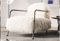 Chaise simple de concepteur Cyber rouge crème sofa paresseux de luxe léger pour la maison meubles décontractés chaise cosmétique de habillage de laine