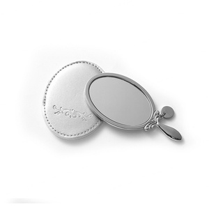 Oval Shape Portable Vanity Vintage Hand Pocket Mirror Custom Mini Purse Mirror Hand Held - Product Image 2