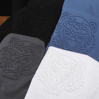 T-shirt en relief à la mode d'été en gros Personnalisez votre logo de conception T-shirt pour hommes en relief par impression bouffante 3D