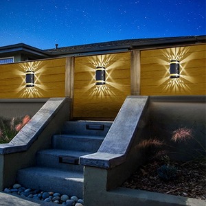 Lampe solaire LED extérieure à éclairage haut et bas, grande taille, étanche IP65, pour décoration de jardin, cour, rue, mur, RGB - Product Image 3