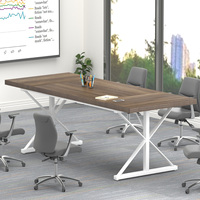 Table à manger carrée moderne en bois avec pieds en X dorés, fabrication OEM sur mesure, vente en gros, mobilier pour salle à manger, hôtel, appartement
