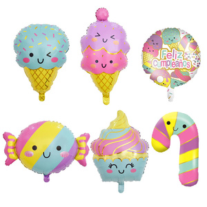 Ballons en Film d'aluminium de la série de bonbons en forme de canne à glace pour l'été, jouet pour enfants, décoration de fête d'anniversaire hawaïenne - Product Image 1
