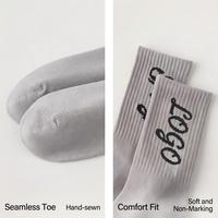 Chaussettes de sport athlétiques personnalisées avec logo, en coton côtelé, respirantes, pour la gym, la course, le basketball, chaussettes d'équipe, fabrication OEM
