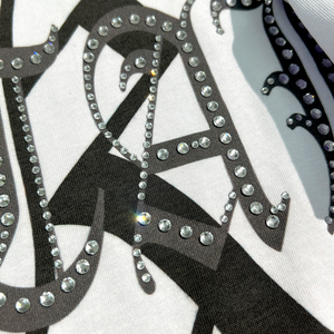 Camisetas con Estampado de Diamantes de Imitación Personalizadas OEM, Camisetas de Manga Larga de Doble Capa Térmica de Algodón Grueso de Diseñador - Product Image 5