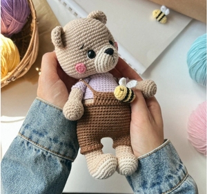 Gấu bông amigurumi móc tay, đồ chơi thú nhồi bông mềm mại cho bé - Product Image 5