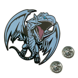 Broches de Aleación Pulida Cloisonné de Alta Calidad de 5 cm para los Fans del Anime Duel Blue-Eyes White Dragon para Cosplay - Product Image 5
