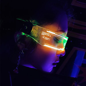 2024 nuevo producto, venta al por mayor, gafas luminosas LED, tecnología acrílica, gafas luminosas coloridas, Bar, fiesta, baile - Product Image 1